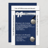 3.5x6方向カードエアフォースクラスAユニフォーム 招待状 (正面/裏面)