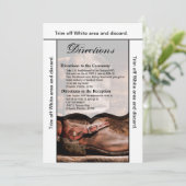 3.5x6方向カードカウボーイブーツバーンウッドルスティ 招待状 (スタンド正面)