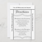 3.5x6方向カードカントリーホワイトレースプリントFab 招待状 (正面)