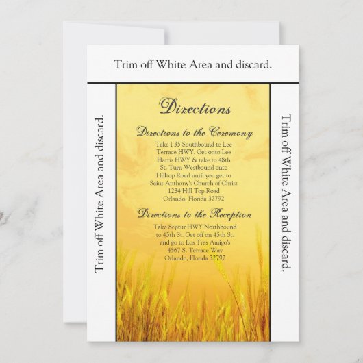 3.5x6方向カードカントリー干し夕日 招待状 (正面)