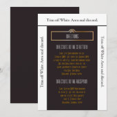 3.5x6方向カードギャツビーテーマ 招待状 (正面/裏面)