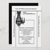 3.5x6方向カードクリスタルシャンデリアGlitz Gla 招待状 (正面/裏面)