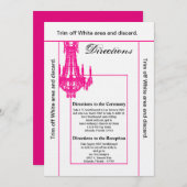 3.5x6方向カードクリスタルシャンデリアGlitz Gla 招待状 (正面/裏面)