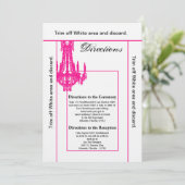 3.5x6方向カードクリスタルシャンデリアGlitz Gla 招待状 (スタンド正面)