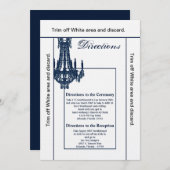 3.5x6方向カードクリスタルシャンデリアGlitz Gla 招待状 (正面/裏面)