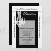 3.5x6方向カードクリスタルシャンデリアGlitz Gla 招待状 (正面/裏面)