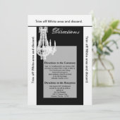 3.5x6方向カードクリスタルシャンデリアGlitz Gla 招待状 (スタンド正面)