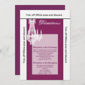 3.5x6方向カードクリスタルシャンデリアGlitz Gla 招待状 (正面/裏面)