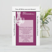 3.5x6方向カードクリスタルシャンデリアGlitz Gla 招待状 (スタンド正面)