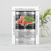 3.5x6方向カードクリスマストラックバッパロープレイドChr 招待状 (スタンド正面)