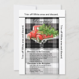 3.5x6方向カードクリスマストラックバッパロープレイドChr 招待状