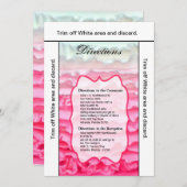 3.5x6方向カードグラデーションつや消しピンクストライプ 招待状 (正面/裏面)