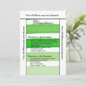 3.5x6方向カードグラデーションストライプグリーンラインフェード 招待状 (スタンド正面)