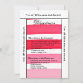 3.5x6方向カードグラデーションストライプピンクラインフェード 招待状 (正面)