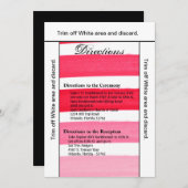 3.5x6方向カードグラデーションストライプピンクラインフェード 招待状 (正面/裏面)