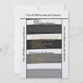 3.5x6方向カードグラデーションストライプブラックラインFad 招待状 (正面)