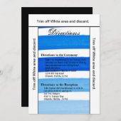 3.5x6方向カードグラデーションストライプブルーラインフェード 招待状 (正面/裏面)