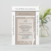 3.5x6方向カードグレーツリー&鳥 招待状 (スタンド正面)