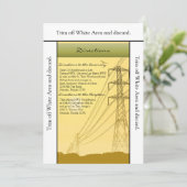 3.5x6方向カードサンセット電源ライン 招待状 (スタンド正面)