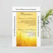 3.5x6方向カードサンライズコムギ素朴国 招待状 (スタンド正面)