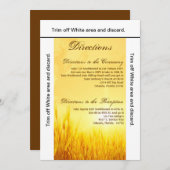 3.5x6方向カードサンライズコムギ素朴国 招待状 (正面/裏面)