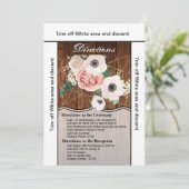 3.5x6方向カードジオメトリックカントリーバーンウッド 招待状 (スタンド正面)