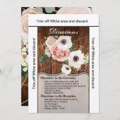 3.5x6方向カードジオメトリックカントリーバーンウッド 招待状 (正面/裏面)