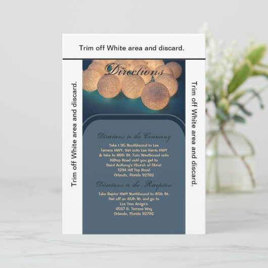 3.5x6方向カードストリングライトナイトランタン 招待状 (スタンド正面)