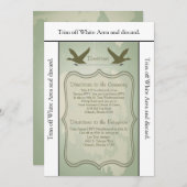 3.5x6方向カードダック狩り素朴 招待状 (正面/裏面)