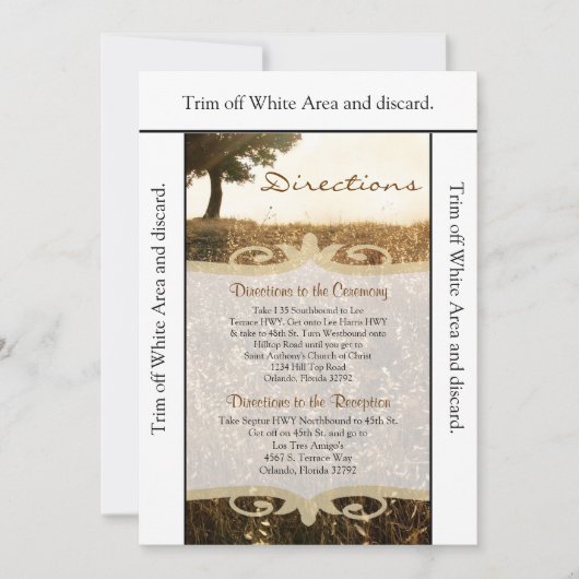 3.5x6方向カードツリー&サンセットヒル 招待状 (正面)