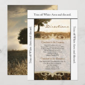 3.5x6方向カードツリー&サンセットヒル 招待状 (正面/裏面)