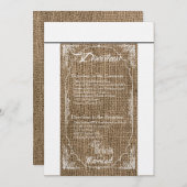 3.5x6方向カードドリンク食べBeバ結婚したラップ 招待状 (正面/裏面)