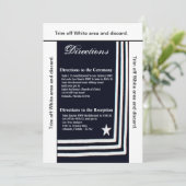 3.5x6方向カードネイビーサマードレスブルースユニー 招待状 (スタンド正面)