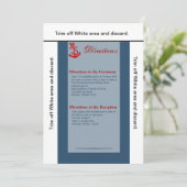 3.5x6方向カードネイビーノット航海のいかり 招待状 (スタンド正面)