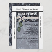 3.5x6方向カードネイビーDIGITALプリントユニフォームC 招待状 (正面/裏面)