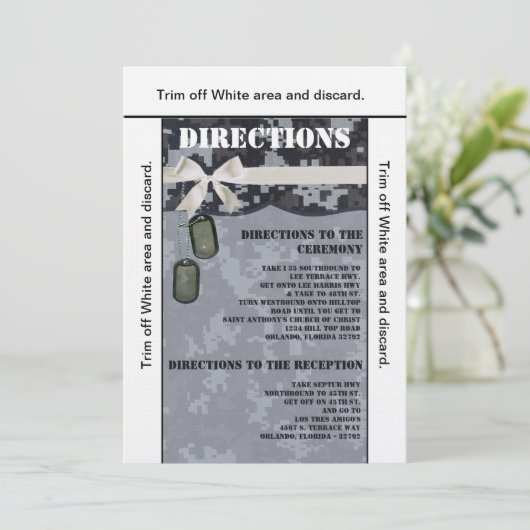 3.5x6方向カードネイビーDIGITALプリントユニフォームC 招待状 (スタンド正面)