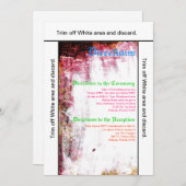 3.5x6方向カードネオンスクラッチグランジカラー 招待状 (正面/裏面)