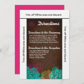 3.5x6方向カードネオン春フローラ 招待状 (正面/裏面)