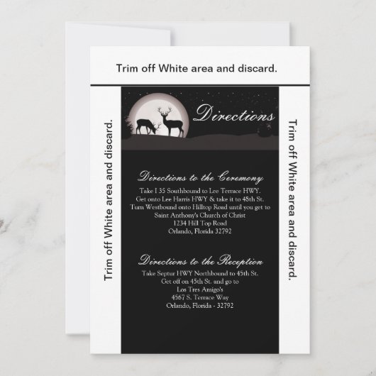 3.5x6方向カードハンタームーンディアバックドードー 招待状 (正面)