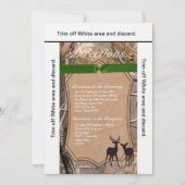 3.5x6方向カードハンター迷彩柄カモフラージュ鹿 招待状 (正面)
