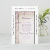 3.5x6方向カードパープル春フローラ 招待状 (スタンド正面)