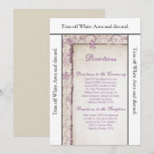 3.5x6方向カードパープル春フローラ 招待状 (正面/裏面)