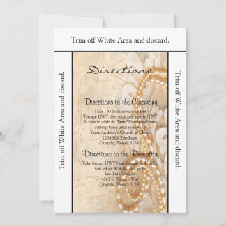 3.5x6方向カードパール&レース 招待状