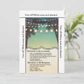 3.5x6方向カードビーチサンセットパームツリーストリ 招待状 (スタンド正面)