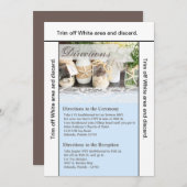 3.5x6方向カードビーチシーメイソンジャース海 招待状 (正面/裏面)