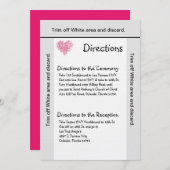 3.5x6方向カードピンクフローラ花弁 招待状 (正面/裏面)