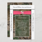 3.5x6方向カードピンクブラウニング迷彩柄 招待状 (正面/裏面)