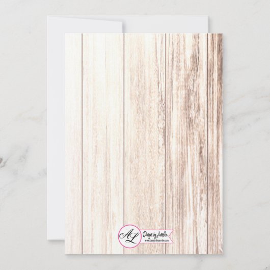 3.5x6方向カードブーツカントリーウェスタン素朴ド 招待状 (裏面)