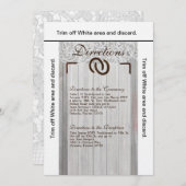 3.5x6方向カードホースシューズウッド 招待状 (正面/裏面)