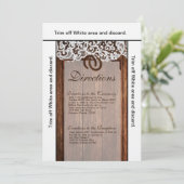 3.5x6方向カードホースシューズオンバーンウッドラック 招待状 (スタンド正面)